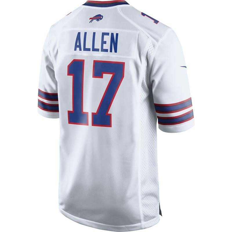 Men's Buffalo Bills Josh Allen Nike White Game Player Jersey - Image 3