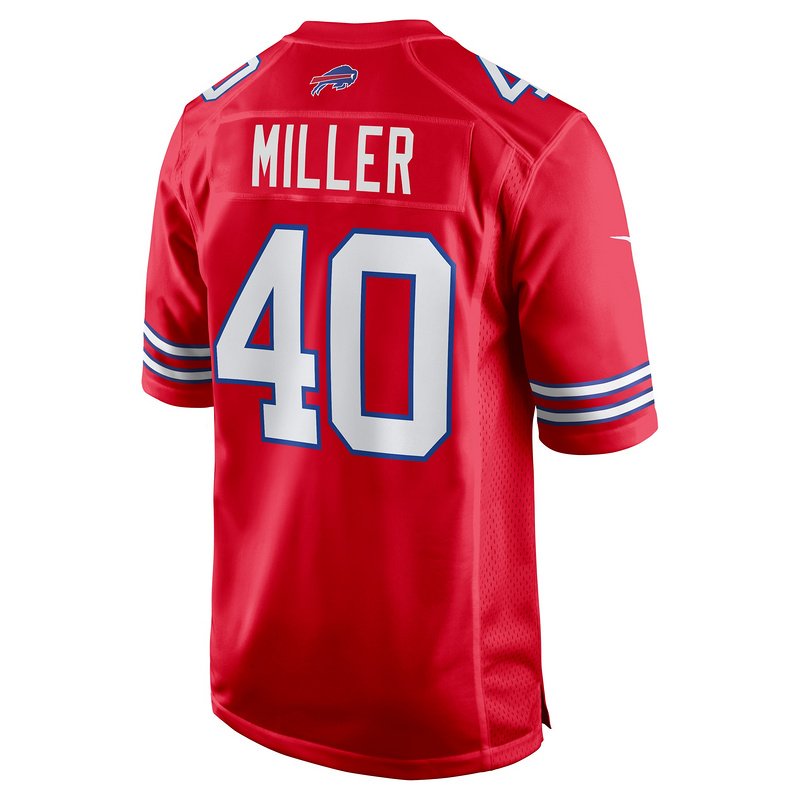 Men's Buffalo Bills Von Miller Nike Red Alternate Game Jersey - Image 3