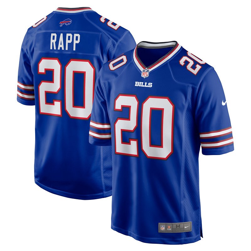 Men's Buffalo Bills Taylor Rapp Nike Royal Game Jersey - Image 4