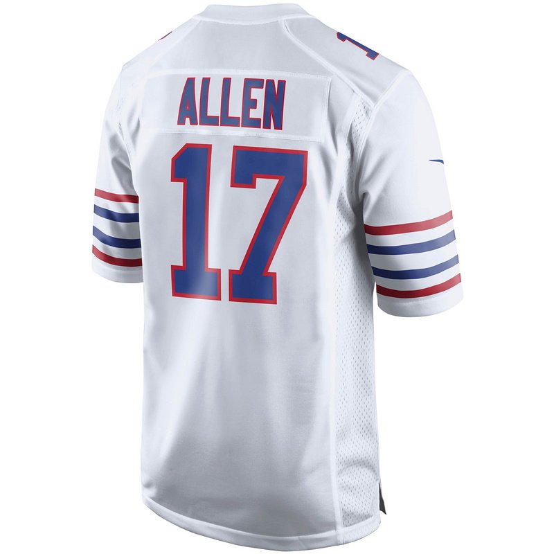 Men's Buffalo Bills Josh Allen Nike White Alternate Game Player Jersey - Image 3