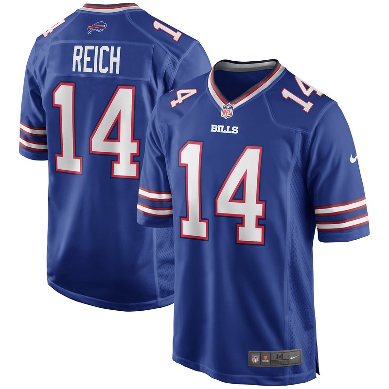 Men's Buffalo Bills Frank Reich Nike Royal Game Retired Player Jersey - Image 4