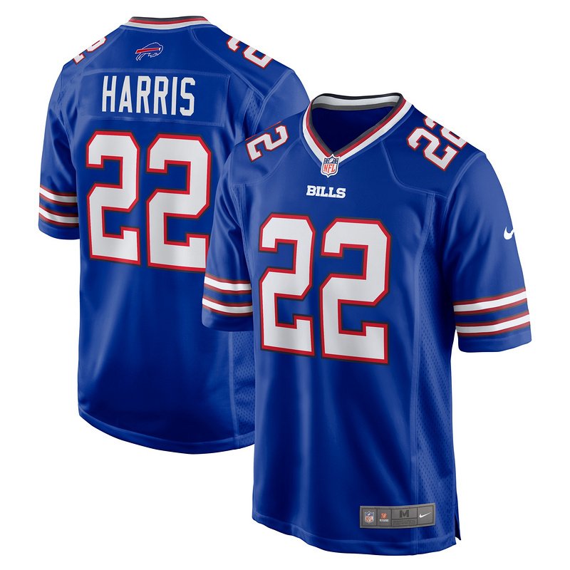 Men's Buffalo Bills Damien Harris Nike Royal Game Player Jersey - Image 4