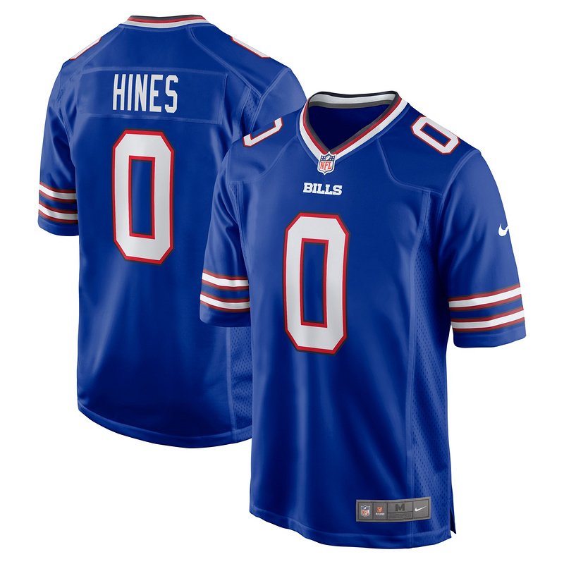 Men's Buffalo Bills Nyheim Hines Nike Royal Game Player Jersey - Image 4