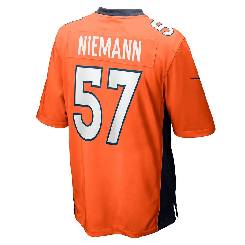 Men's Denver Broncos Ben Niemann Nike Orange Team Game Jersey - Image 3