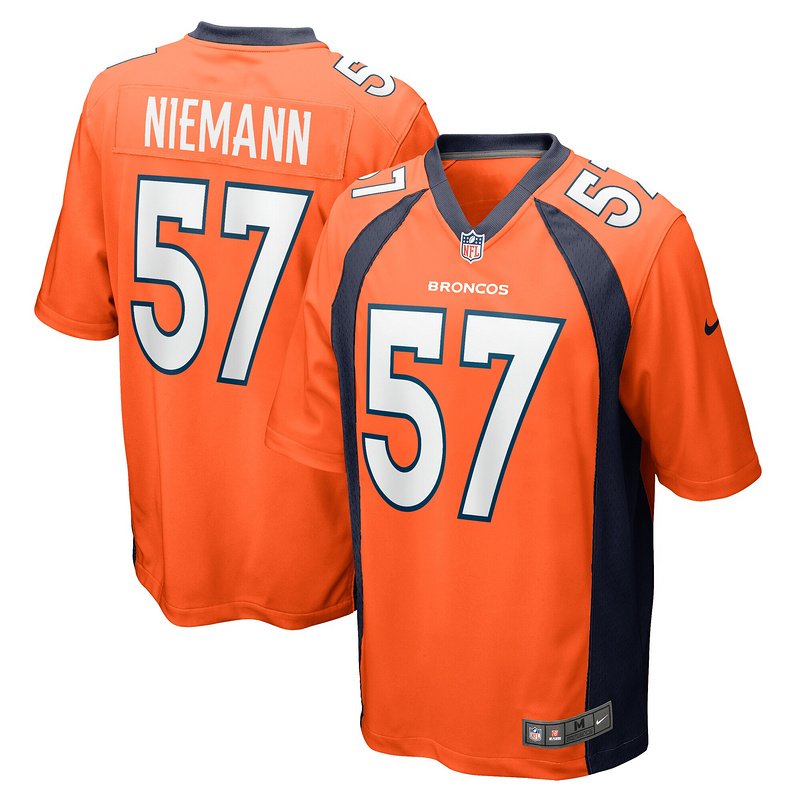 Men's Denver Broncos Ben Niemann Nike Orange Team Game Jersey - Image 4