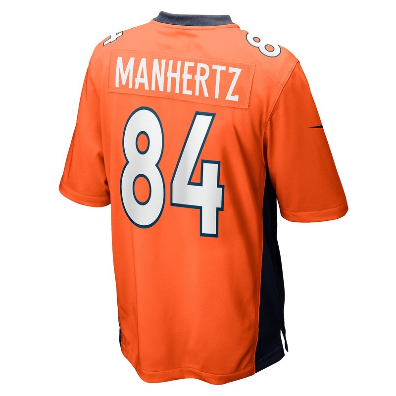 Men's Denver Broncos Chris Manhertz Nike Orange Game Player Jersey - Image 3