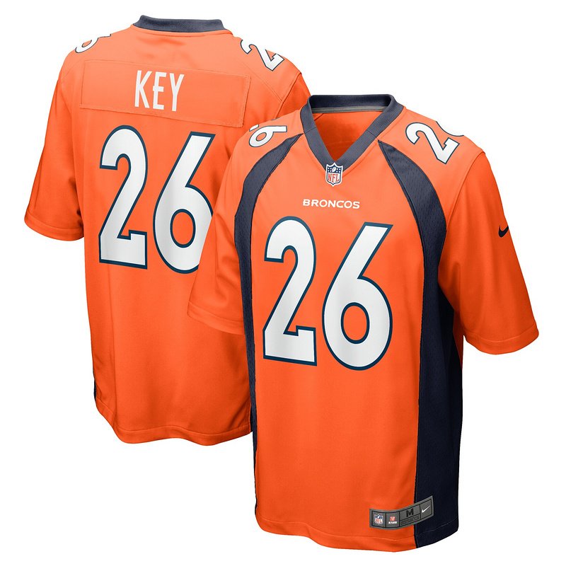 Men's Denver Broncos Devon Key Nike Orange Team Game Jersey - Image 4