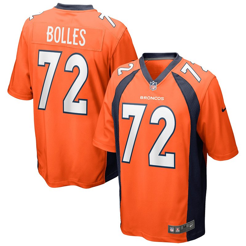 Men's Denver Broncos Garett Bolles Nike Orange Game Jersey - Image 4
