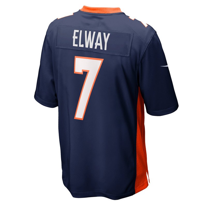 Men's Denver Broncos John Elway Nike Navy Retired Player Jersey - Image 3