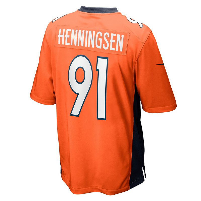 Men's Denver Broncos Matt Henningsen Nike Orange Game Player Jersey - Image 3