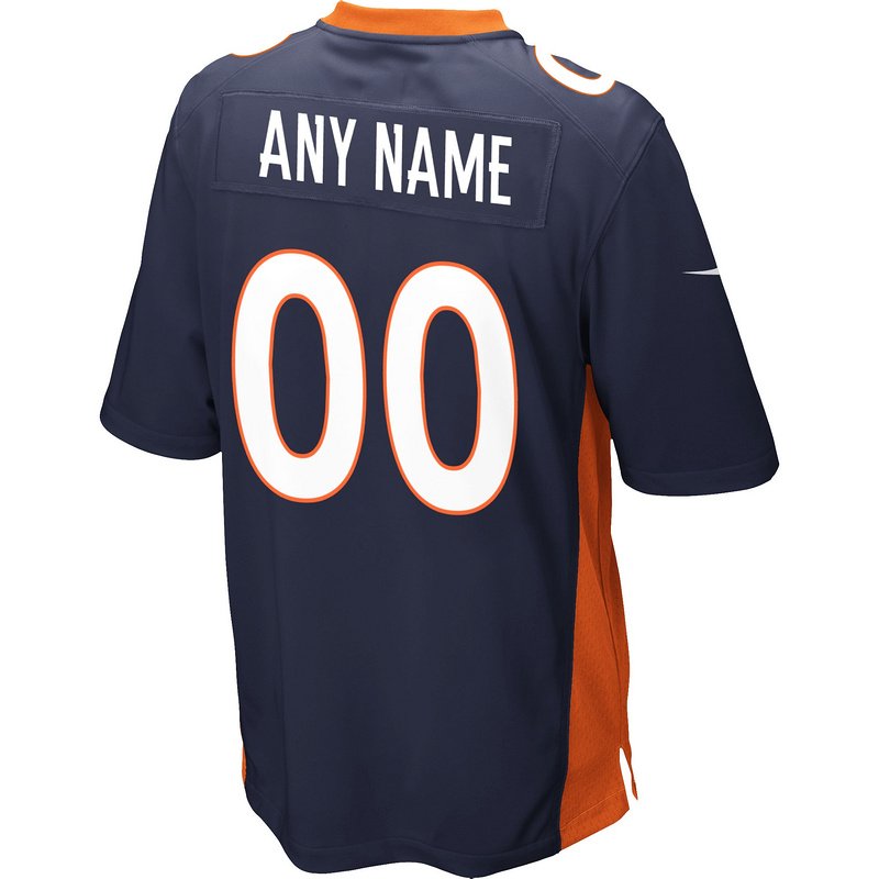 Men's Denver Broncos Nike Navy Alternate Custom Game Jersey - Image 3