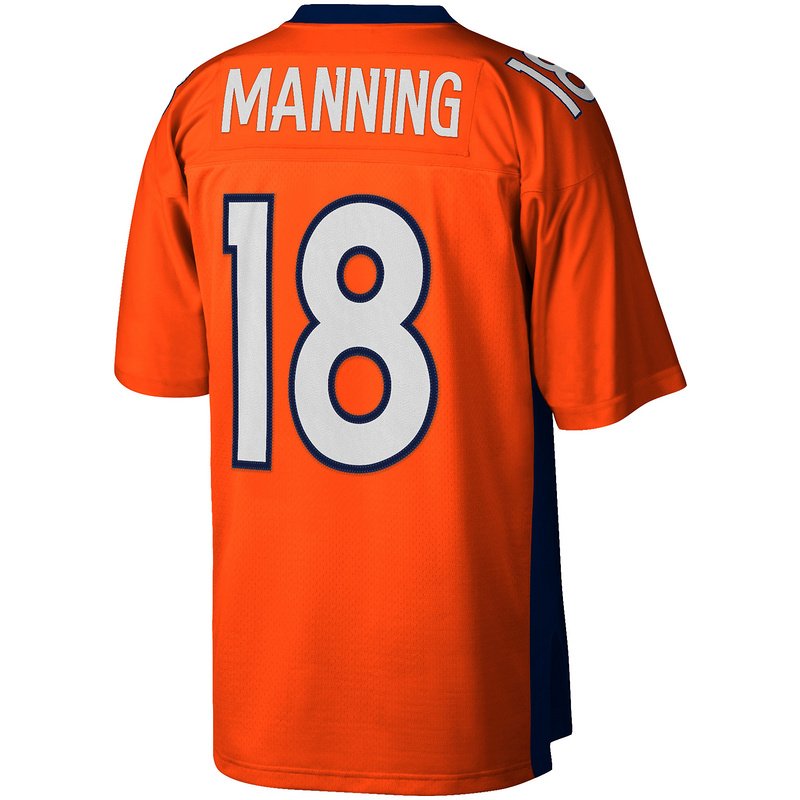 Men's Peyton Manning Mitchell & Ness Orange Big & Tall 2015 Retired Player Replica Jersey - Image 3