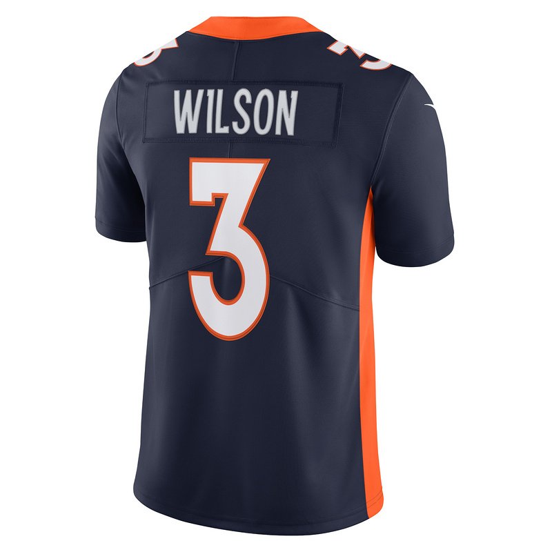 Men's Denver Broncos Russell Wilson Nike Navy Alternate Vapor Limited Jersey - Image 3