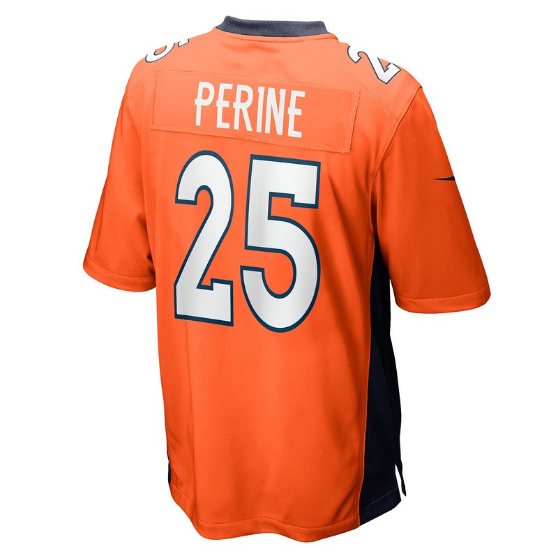 Men's Denver Broncos Samaje Perine Nike Orange Game Player Jersey - Image 3