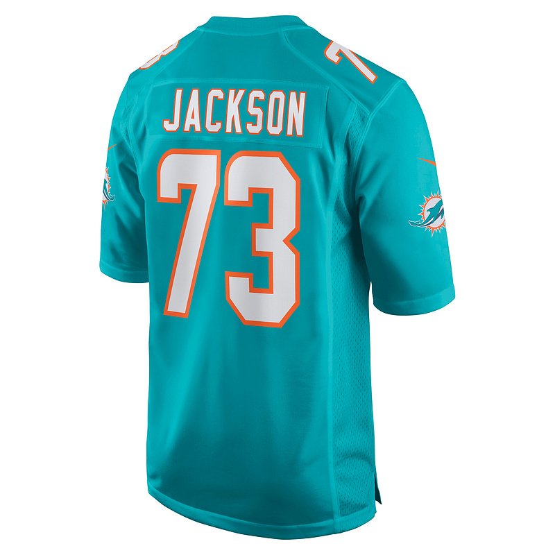Men's Miami Dolphins Austin Jackson Nike Aqua Player Game Jersey - Image 3