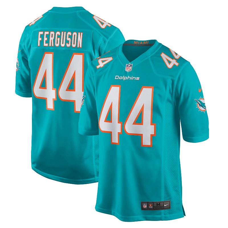 Men's Miami Dolphins Blake Ferguson Nike Aqua Game Player Jersey - Image 4