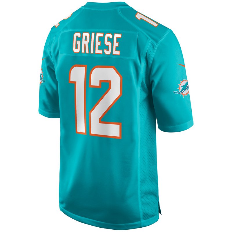 Men's Miami Dolphins Bob Griese Nike Aqua Game Retired Player Jersey - Image 3