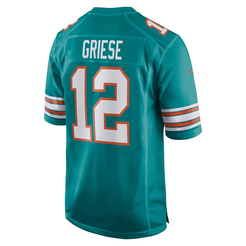 Men's Miami Dolphins Bob Griese Nike Aqua Retired Player Jersey - Image 3
