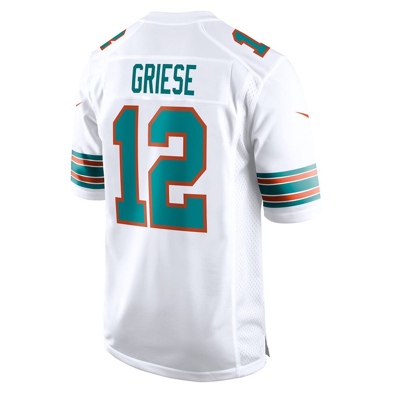 Men's Miami Dolphins Bob Griese Nike White Retired Player Jersey - Image 3