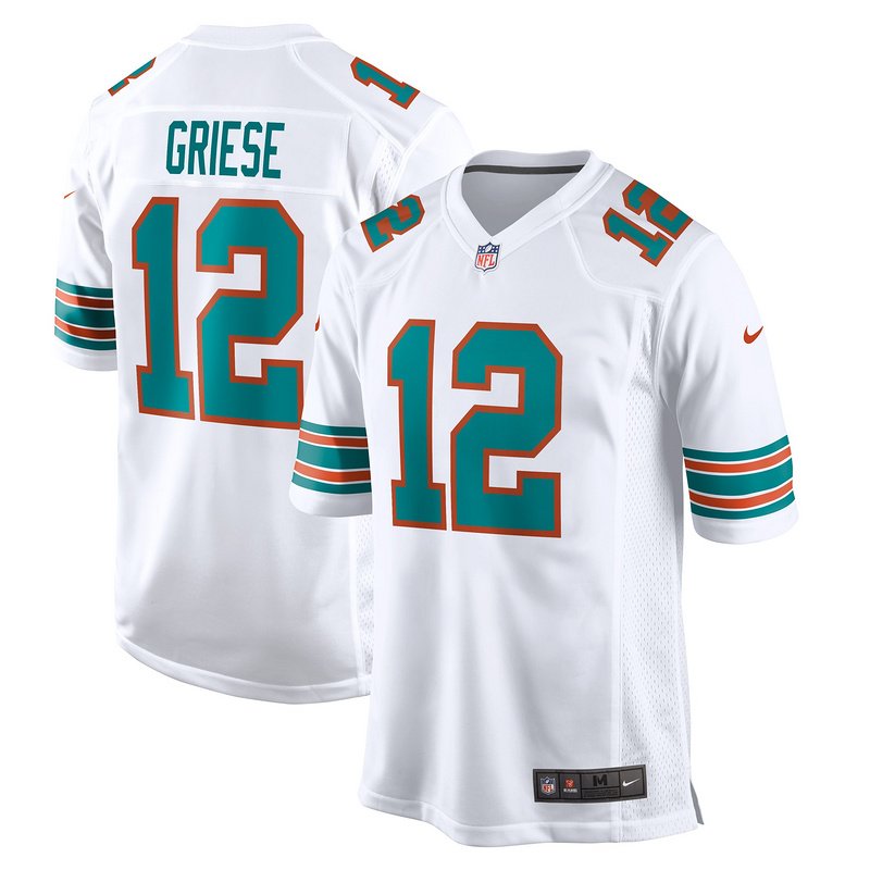 Men's Miami Dolphins Bob Griese Nike White Retired Player Jersey - Image 4