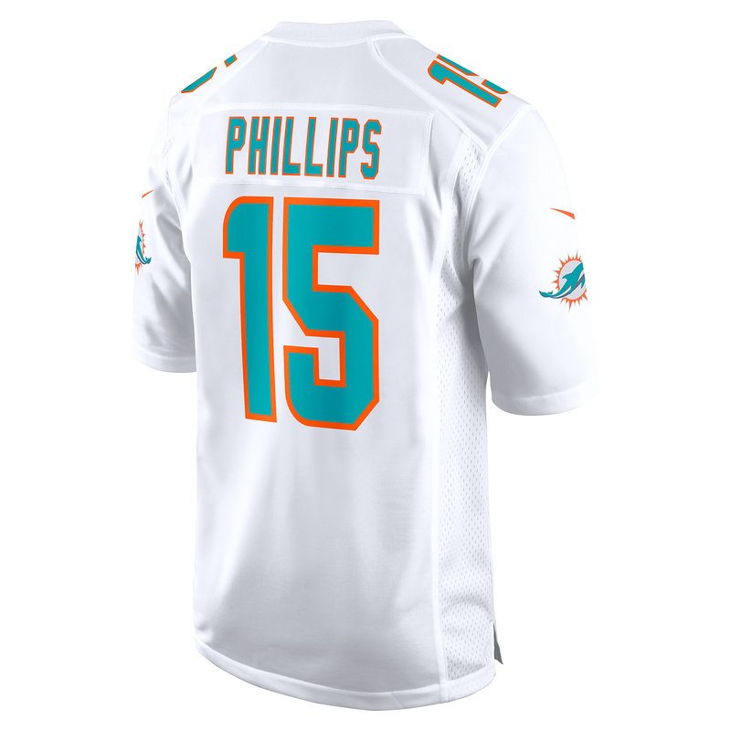 Men's Miami Dolphins Jaelan Phillips Nike White Game Jersey - Image 3