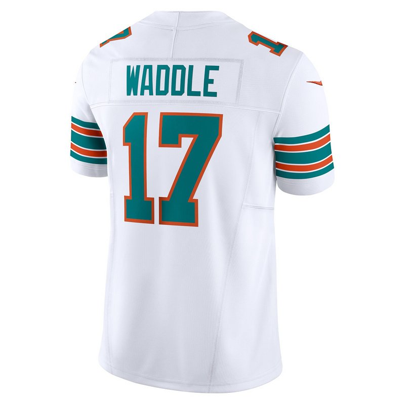 Men's Miami Dolphins Jaylen Waddle Nike White Vapor F.U.S.E. Limited Jersey - Image 3