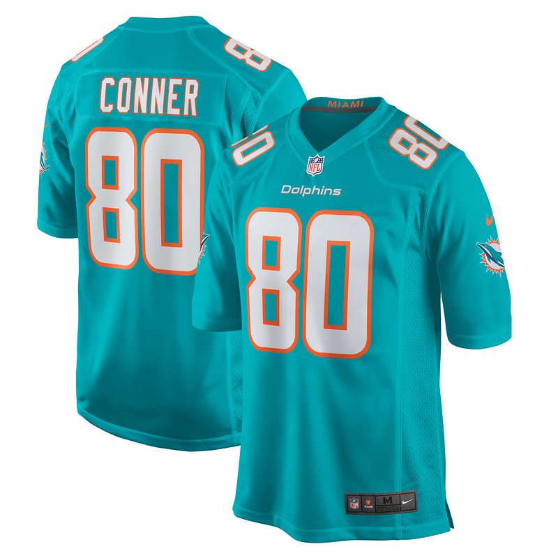 Men's Miami Dolphins Tanner Conner Nike Aqua Home Game Player Jersey - Image 4