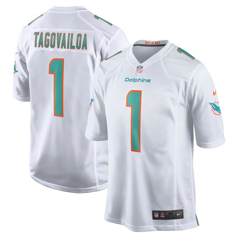 Men's Miami Dolphins Tua Tagovailoa Nike White Game Jersey - Image 4