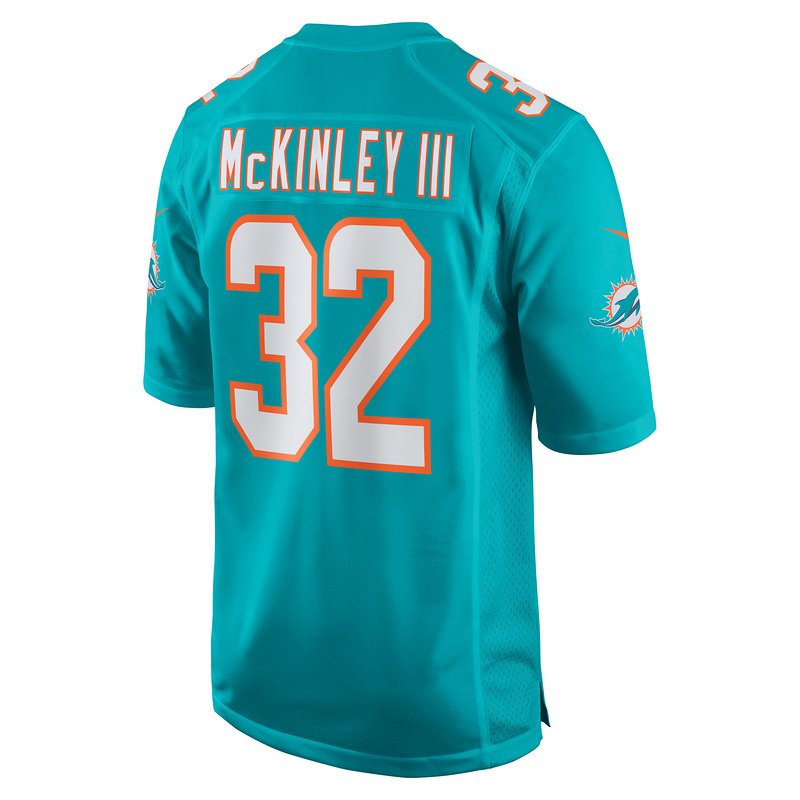 Men's Miami Dolphins Verone McKinley III Nike Aqua Game Player Jersey - Image 3