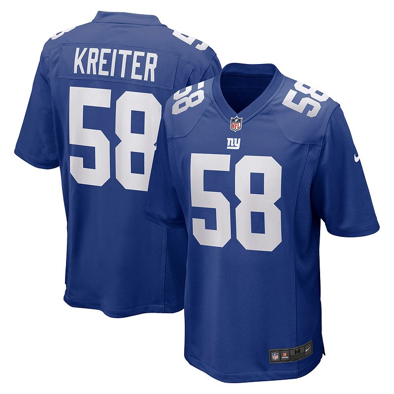 Men's New York Giants Casey Kreiter Nike Royal Game Jersey - Image 4