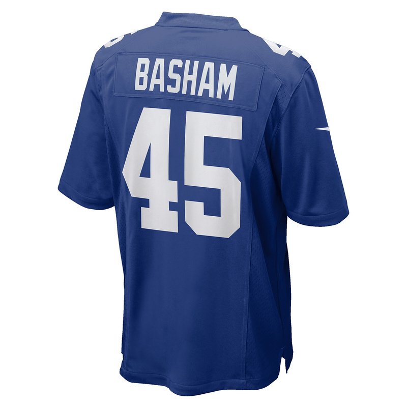 Men's New York Giants Boogie Basham Nike Royal Game Jersey - Image 3