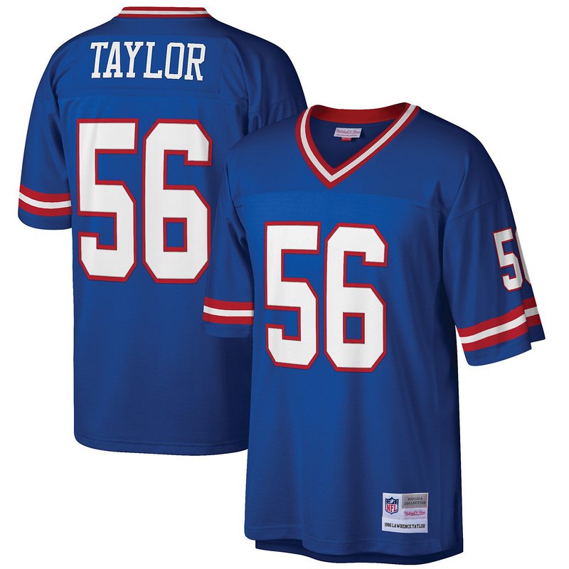 Men's Lawrence Taylor Mitchell & Ness Royal Big & Tall 1986 Retired Player Replica Jersey - Image 4