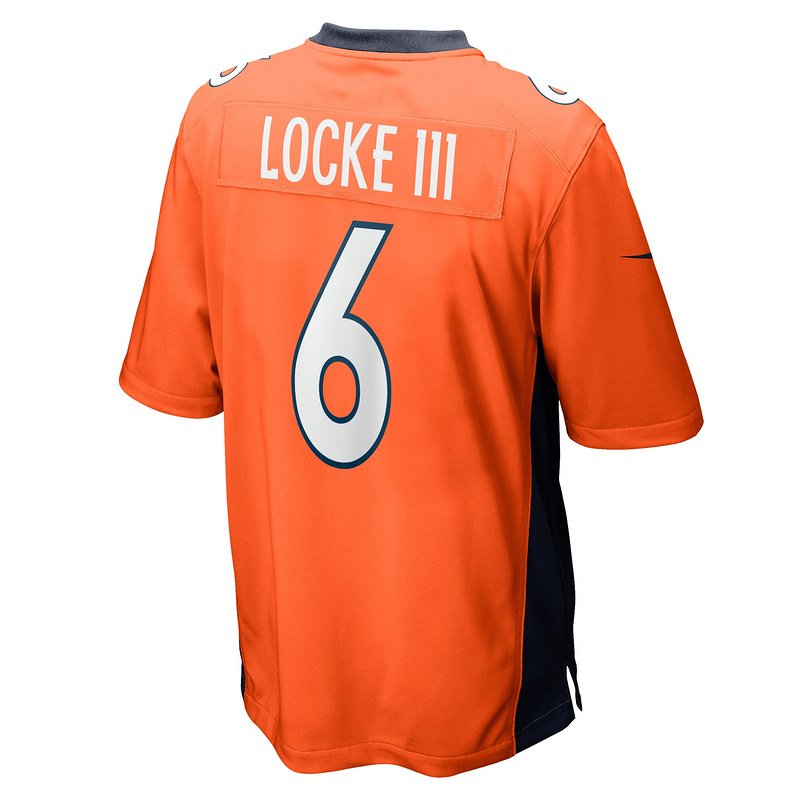 Men's Denver Broncos P.J. Locke Nike Orange Game Player Jersey - Image 3