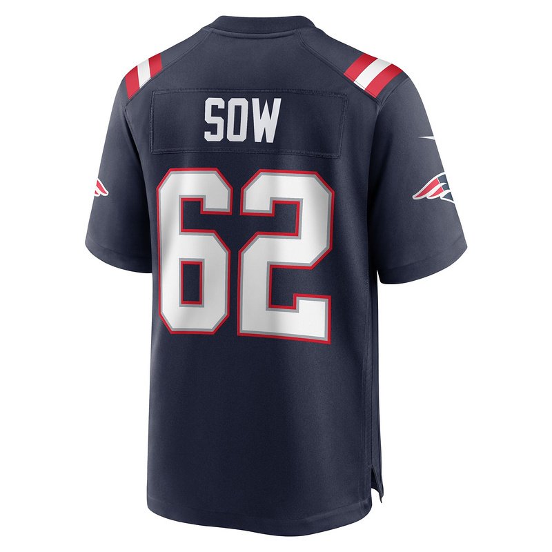 New England Patriots Sidy Sow Nike Navy Game Jersey - Image 3