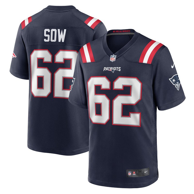 New England Patriots Sidy Sow Nike Navy Game Jersey - Image 4