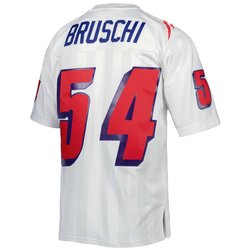 New England Patriots Tedy Bruschi Mitchell & Ness White Legacy Replica Jersey - Image 3