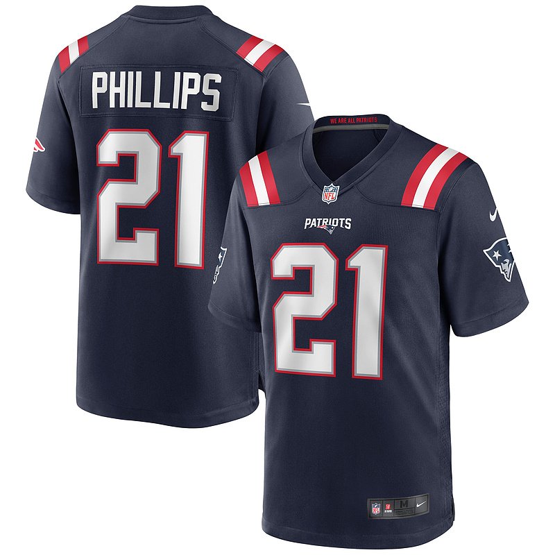 New England Patriots Adrian Phillips Nike Navy Game Jersey - Image 4