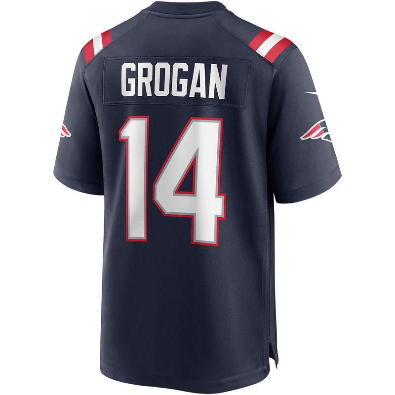 New England Patriots Steve Grogan Nike Navy Game Retired Jersey - Image 3