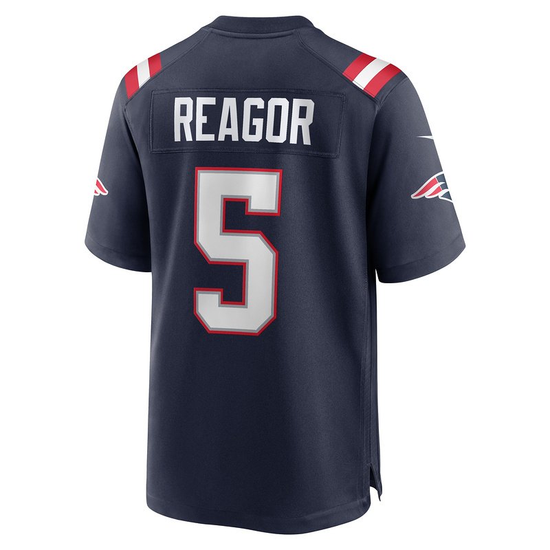 New England Patriots Jalen Reago Nike Navy Game Jersey - Image 3