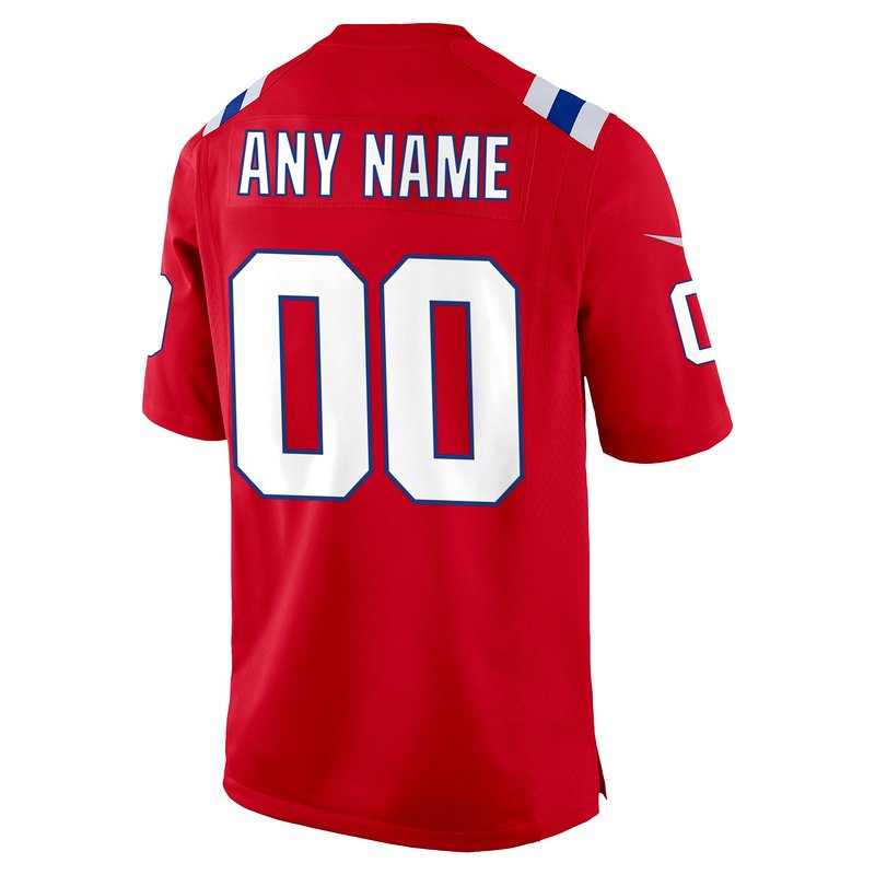 New England Patriots Nike Red Alternate Custom Jersey - Image 3