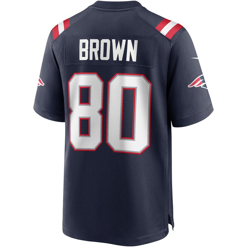 New England Patriots Troy Brown Nike Navy Game Retired Player Jersey - Image 3