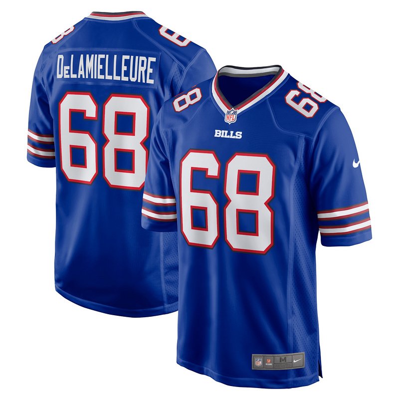 Men's Buffalo Bills Joe DeLamielleure Nike Royal Game Retired Player Jersey - Image 4