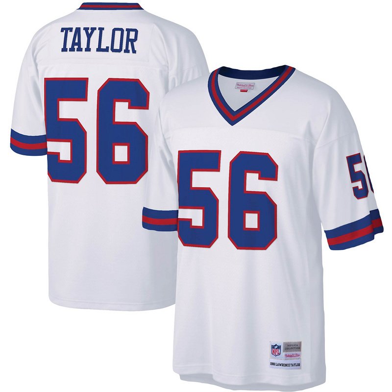 Men's New York Giants Lawrence Taylor Mitchell & Ness White Legacy Replica Jersey - Image 4