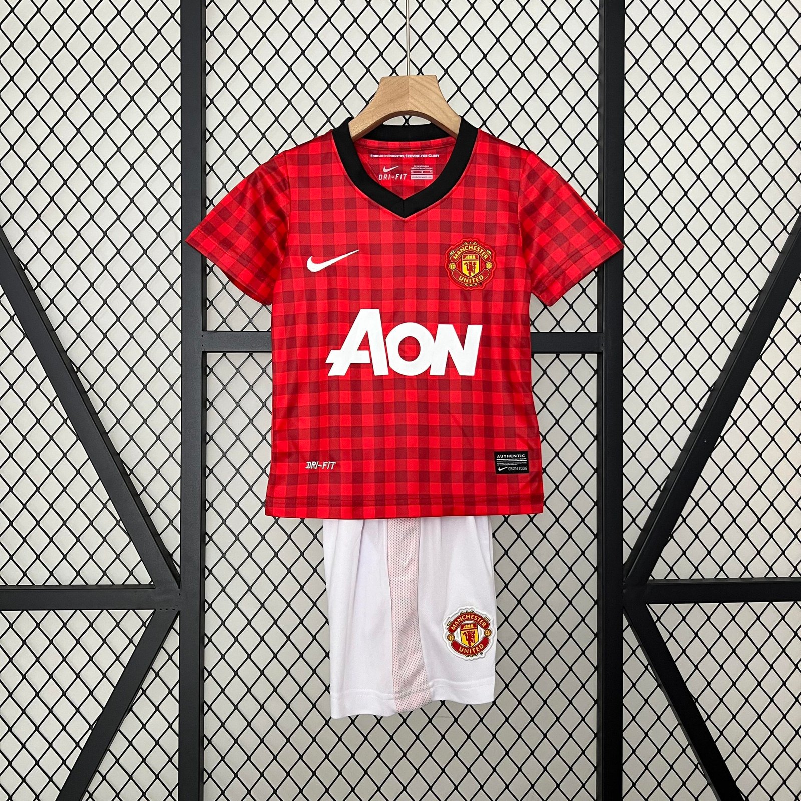 2012/13?Manchester United Home Retro Jersey Kids Kit