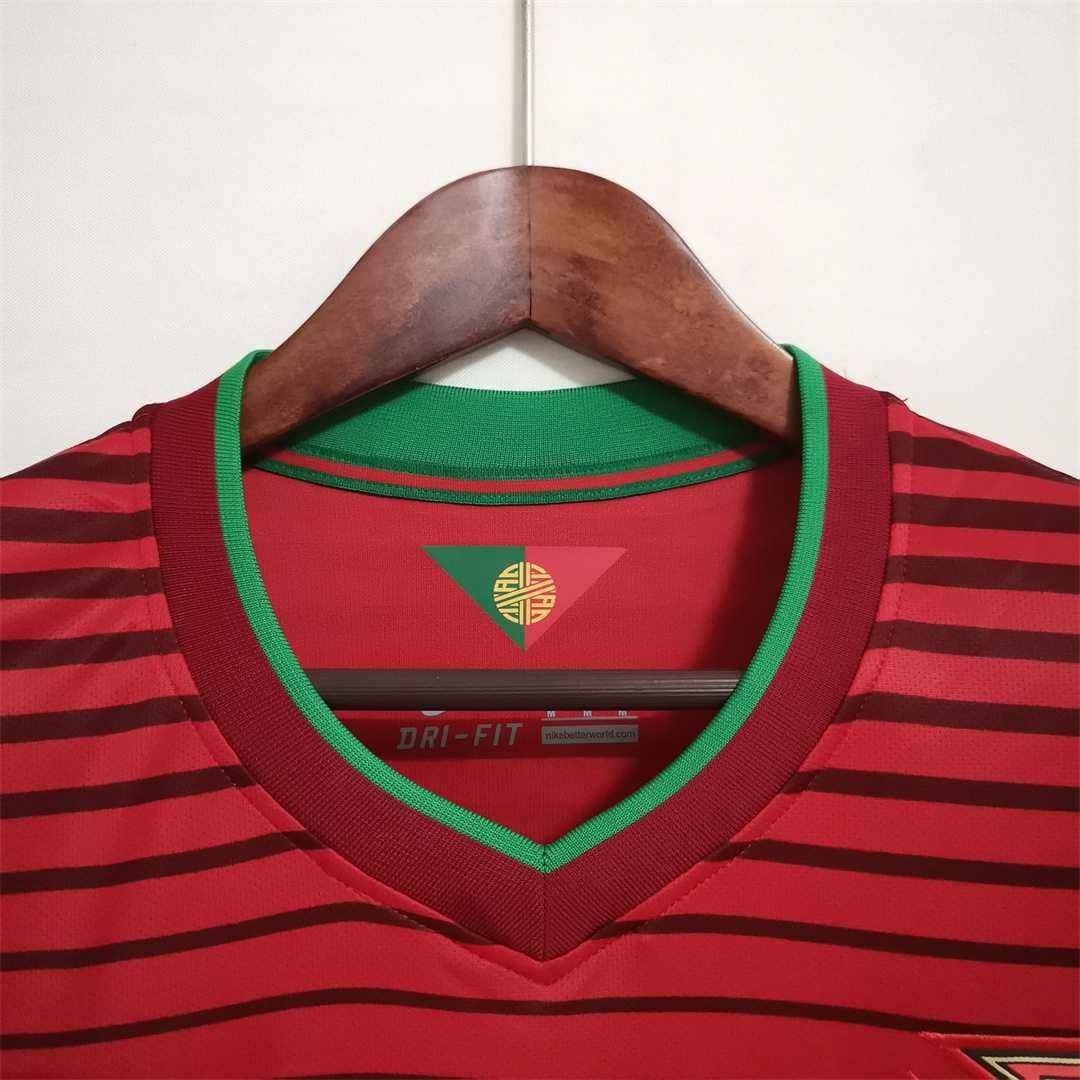 Portugal Retro Jersey Home World Cup 2014 - Image 7
