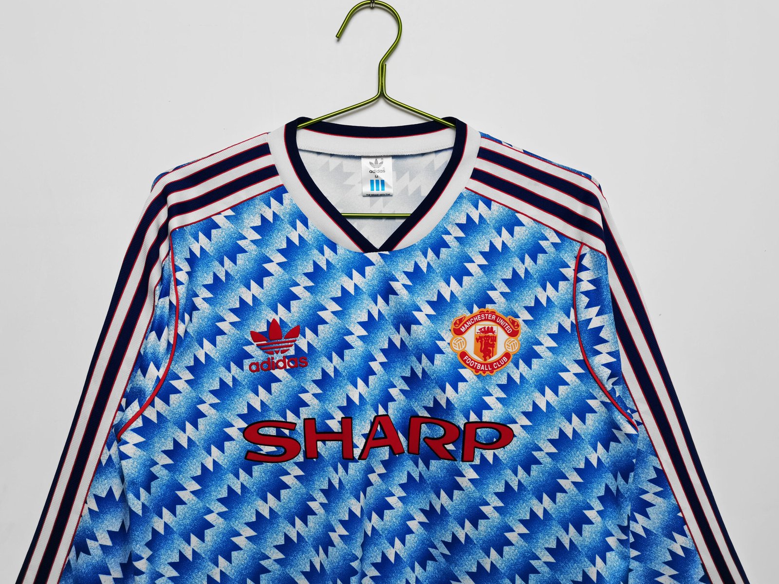 1990/92 Manchester United Retro Jersey Away Long Sleeve - Image 5