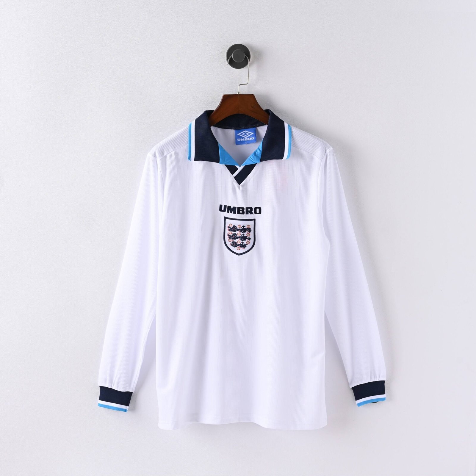 1996 Euro Cup England Home Long Sleeve Retro Jersey Replica