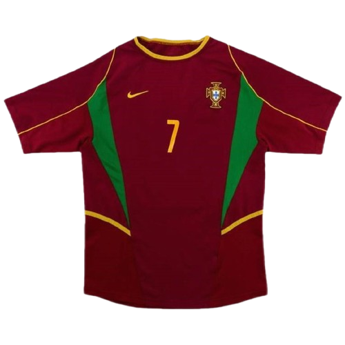 Portugal Retro Jersey Home World Cup 2002 - Image 4