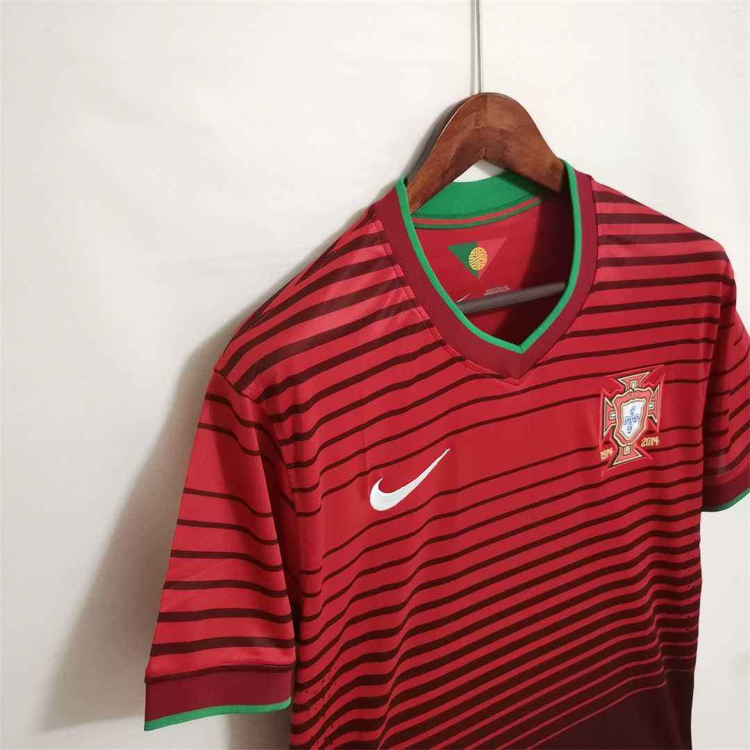 Portugal Retro Jersey Home World Cup 2014 - Image 3