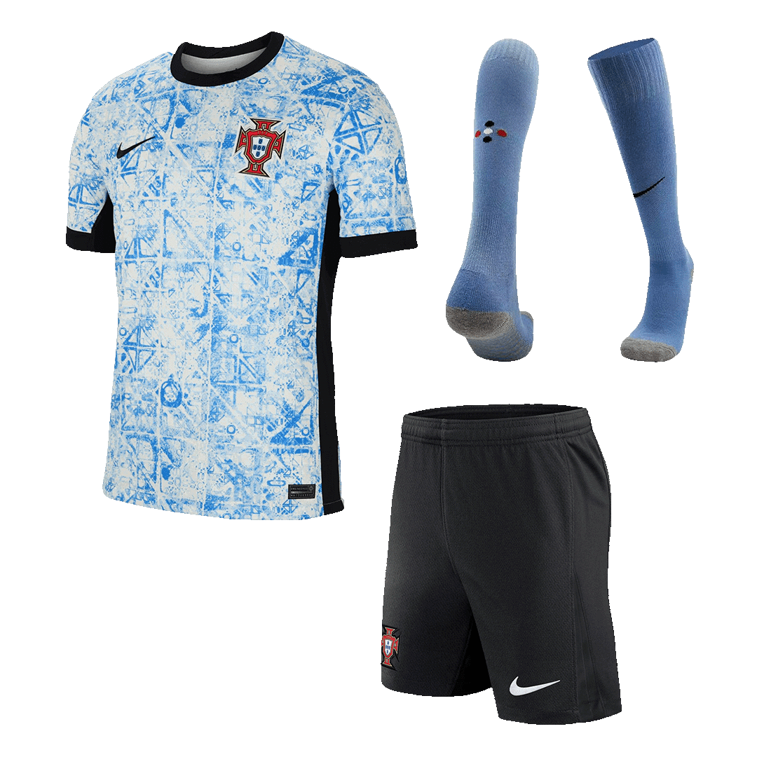 2024 Euro Portugal Away Whole Kit(Jersey+Shorts+Socks)